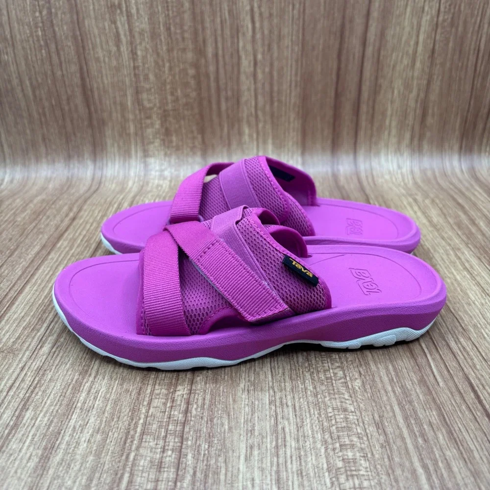 Teva Hurricane Verge Slide Sandals Kids Magenta Excellent Size 2 1136231C